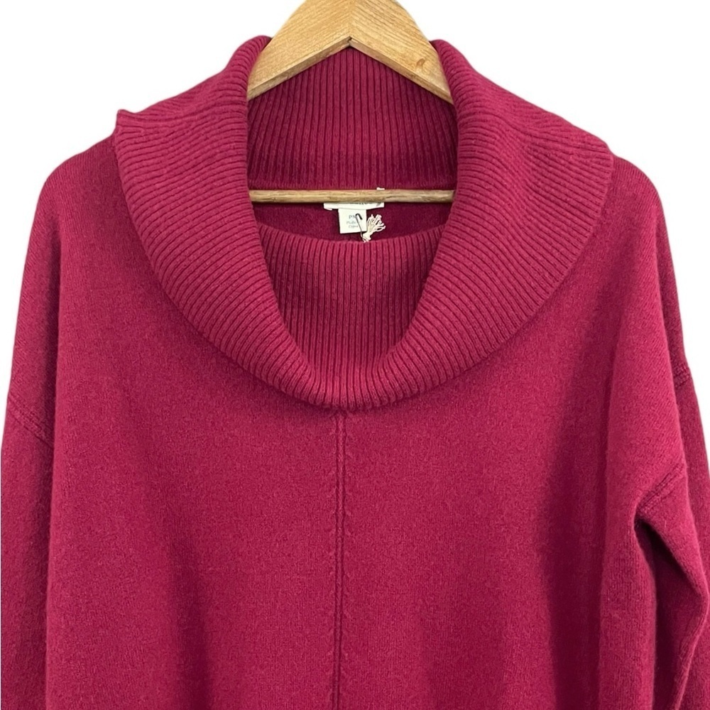 Sundance Giovanna Cashmere Cowlneck Sweater Petite Bordeaux NWT - Picture 4 of 10